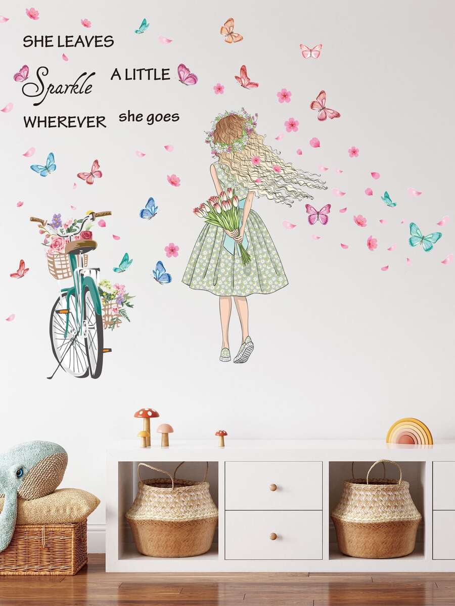 2入組人像圖案牆貼 - 彩色 - 查看 1