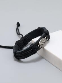 男士足球裝飾手環 - 黑色 - 查看 5