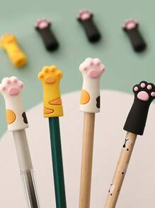3pcs Cartoon Paw Random Pencil Cap - Multicolor - View 1