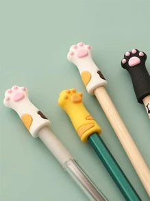 3pcs Cartoon Paw Random Pencil Cap - Multicolor - View 5