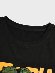 Ilustrata Guys Cartoon Graphic Tee - Black - View 3