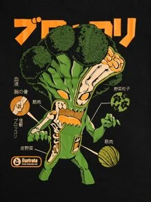 Ilustrata Guys Cartoon Graphic Tee - Black - View 4