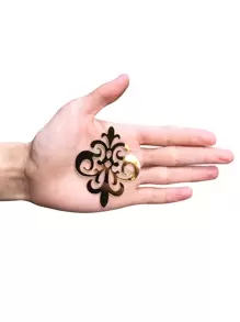 10 片图案亚克力墙贴，现代风格家居装饰，金银黑色亚克力墙贴 1 自粘无胶痕，可拆卸客厅/卧室 DIY 创意贴纸镜子墙面装饰房间装饰墙镜房间浴室装饰客厅装饰