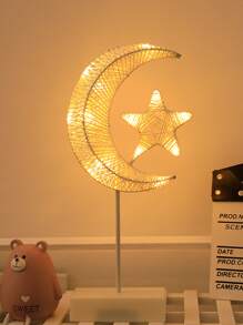 月亮和星星設計裝飾燈 - 黃色 - 查看 1