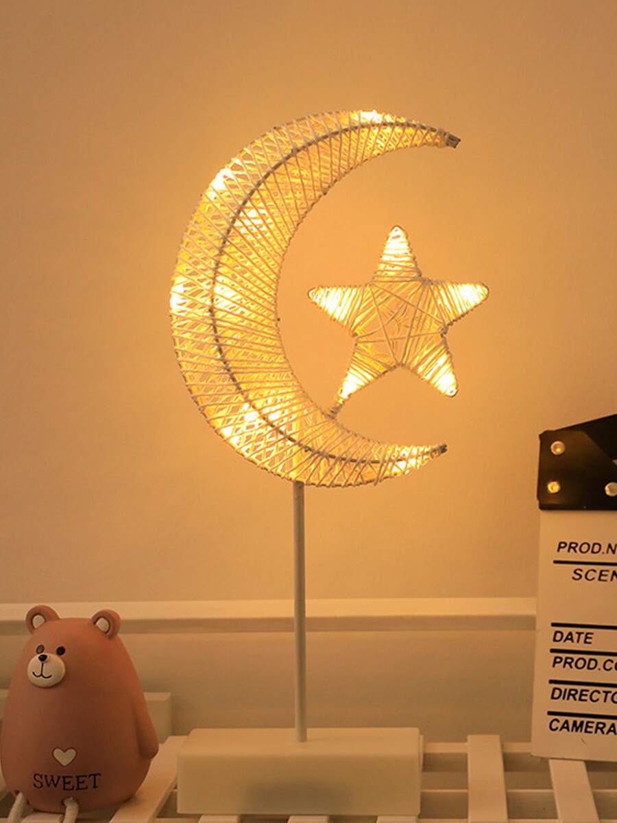 月亮和星星設計裝飾燈 - 黃色 - 查看 1