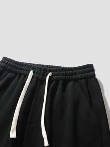 Quần Short Nam Dây kéo Túi Con số Đường phố - màu đen - Xem 4