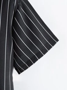 Boys Vertical Striped Shirt - Black - View 4