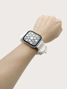 2 peças de elástico decorado com laço e pérolas para Apple Watch Band Apple Watch Strap Band Apple Watch Strap Band Apple Watch Strap Bands compatíveis com Apple Watch Band Apple Watch Strap Band Apple Watch Strap Strap Strap 38mm 40mm 41mm 42mm 44mm 45mm, pulseira de substituição para mulheres - Multicolorido - Ver 5