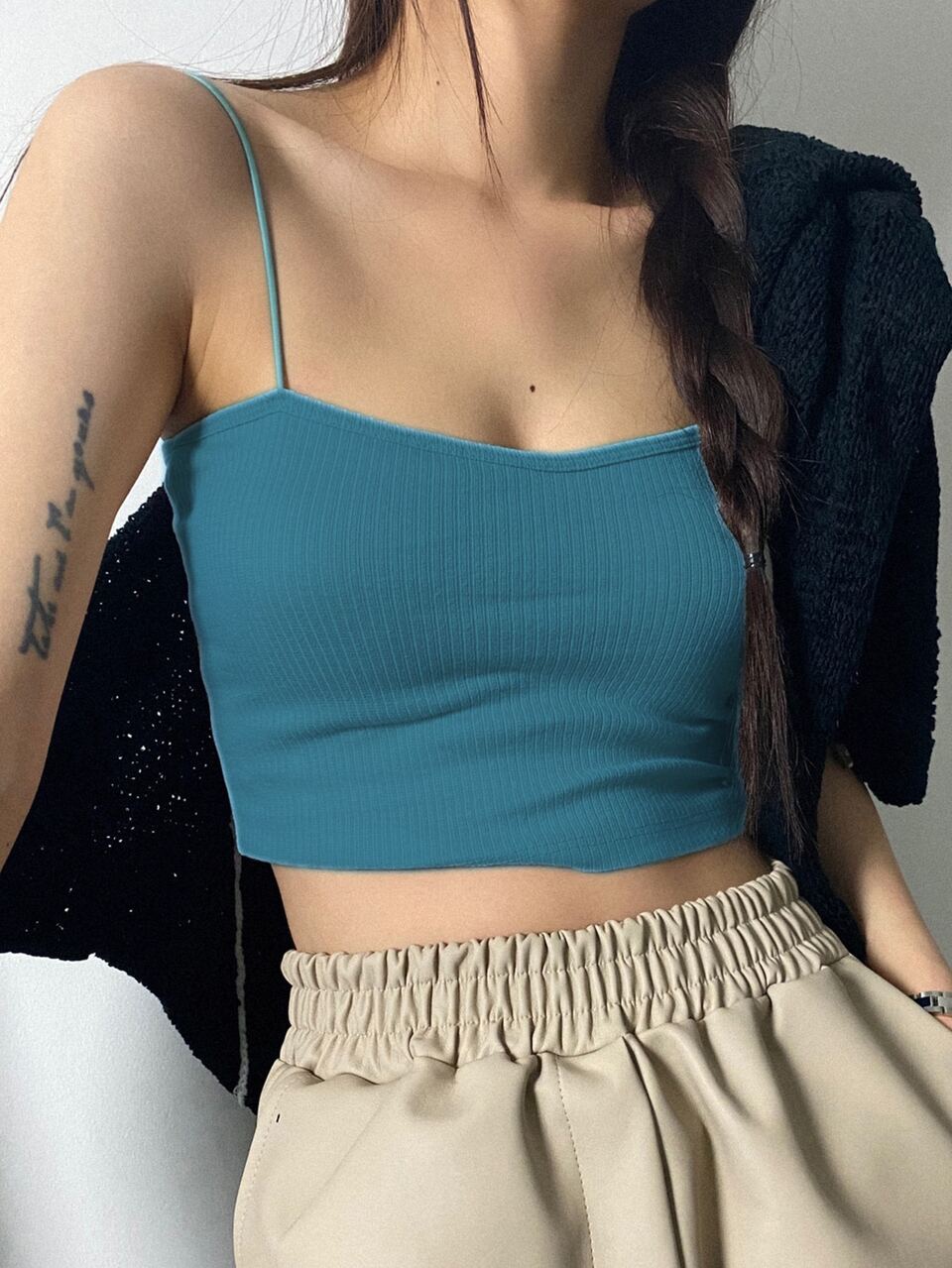 Ribbed Solid Cami Top