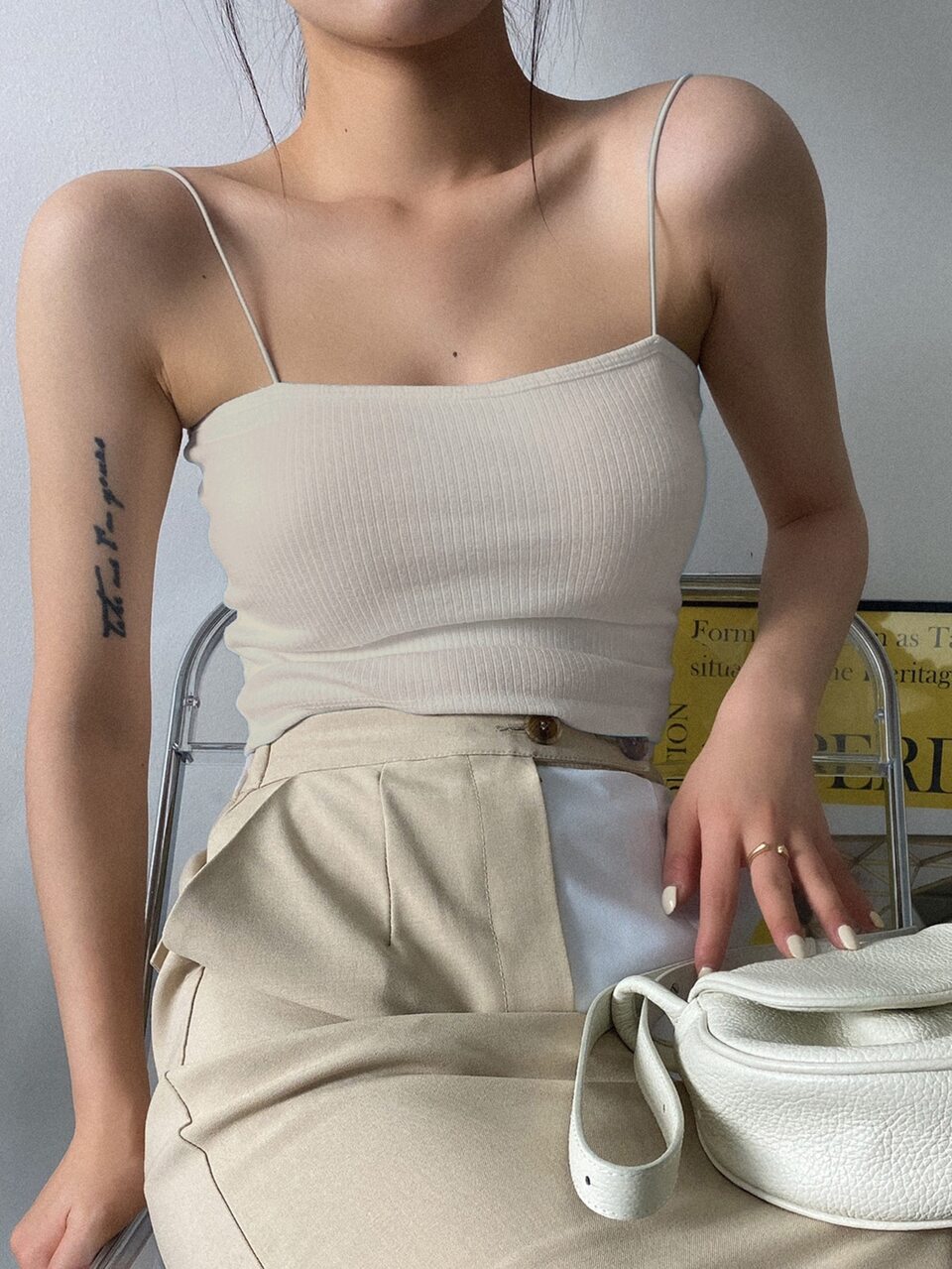 Ribbed Solid Cami Top Summer Sexy Women Tops Crop Women Tops