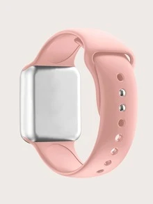 Dây đeo đồng hồ silicon tương thích với Apple Watch - Hồng - Xem 2