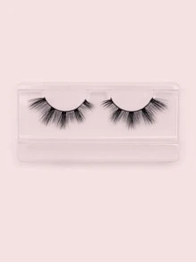 1對自然色長款合成纖維假睫毛 - 黑色 - 查看 5