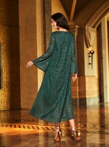 SHEIN Najma 貼花喇叭袖土耳其長袍