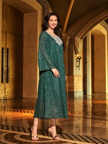 SHEIN Najma 貼花喇叭袖土耳其長袍