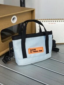 Túi crossbody Nam Lá thư Có thể điều chỉnh được - Màu xanh nhạt - Xem 6