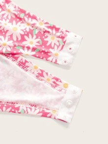 Áo liền quần ôm nữ Lộ Lưng Nhẫn Buộc lại Hoa Boho - Hồng - Xem 4