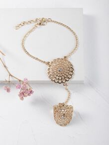 Rhinestone Decor Mittens Bracelet