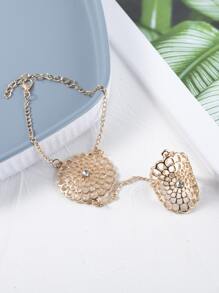 Rhinestone Decor Mittens Bracelet