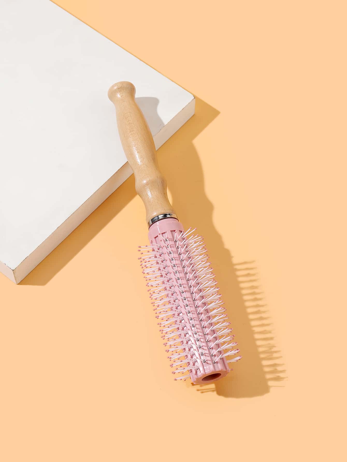 撞色捲髮棒梳子 - 粉色 - 查看 1