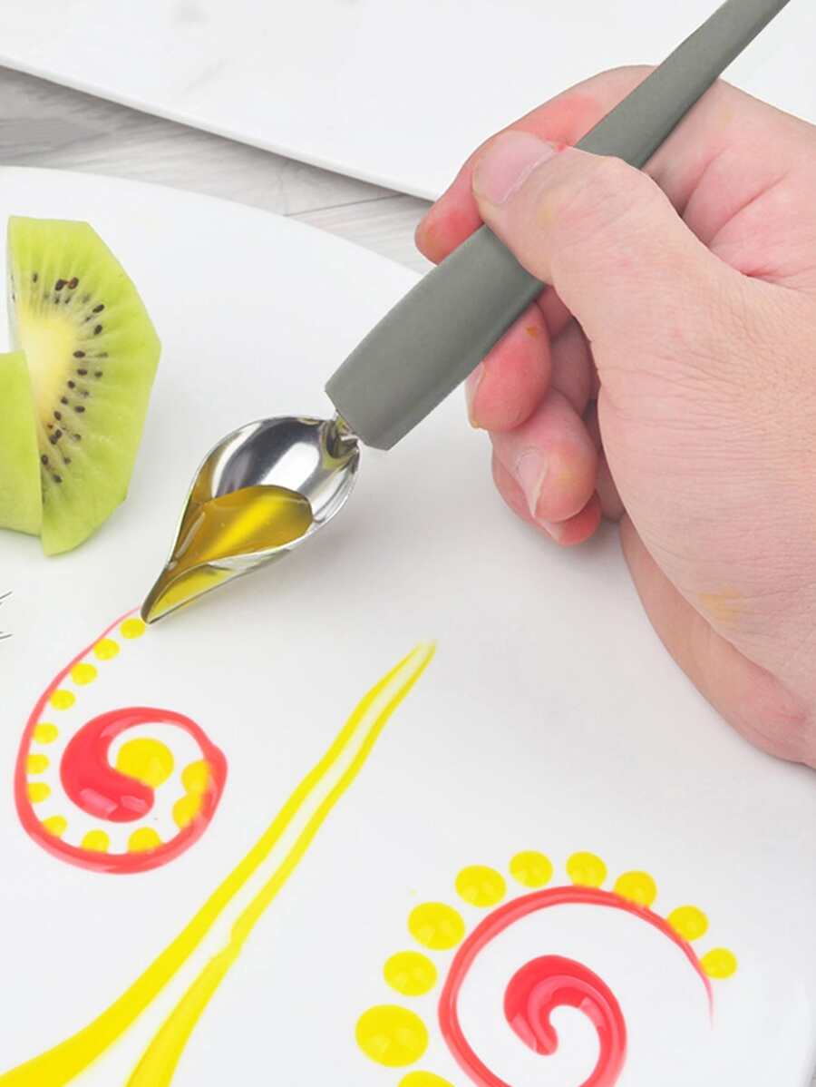 1pc Dessert Decorating Pencil Spoon - Multicolor - View 1
