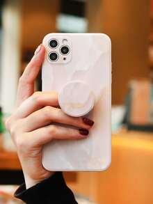 大理石紋樣式手機外殼附手機氣囊支架 - 彩色 - 查看 6