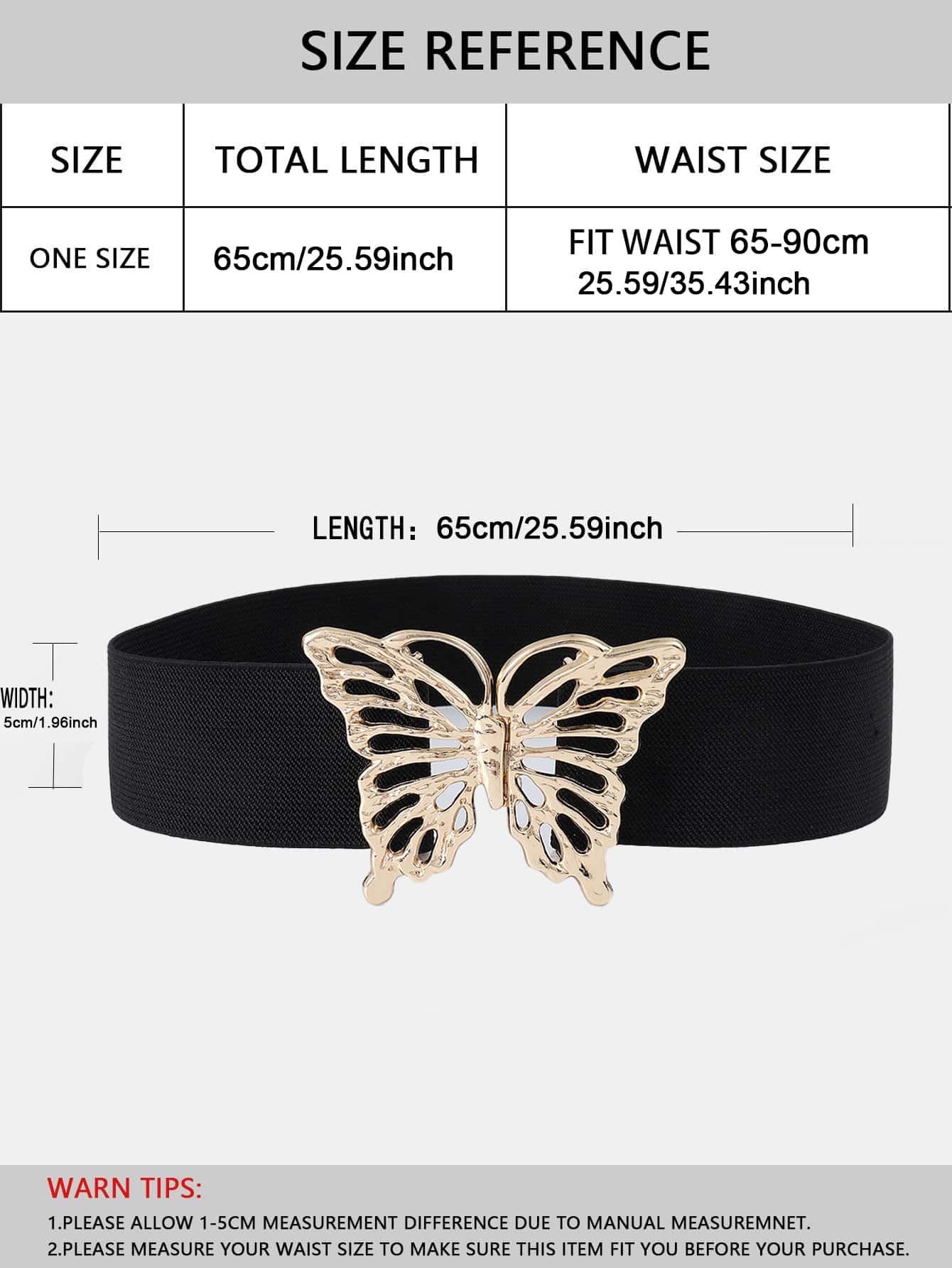 Butterfly Buckle Belt