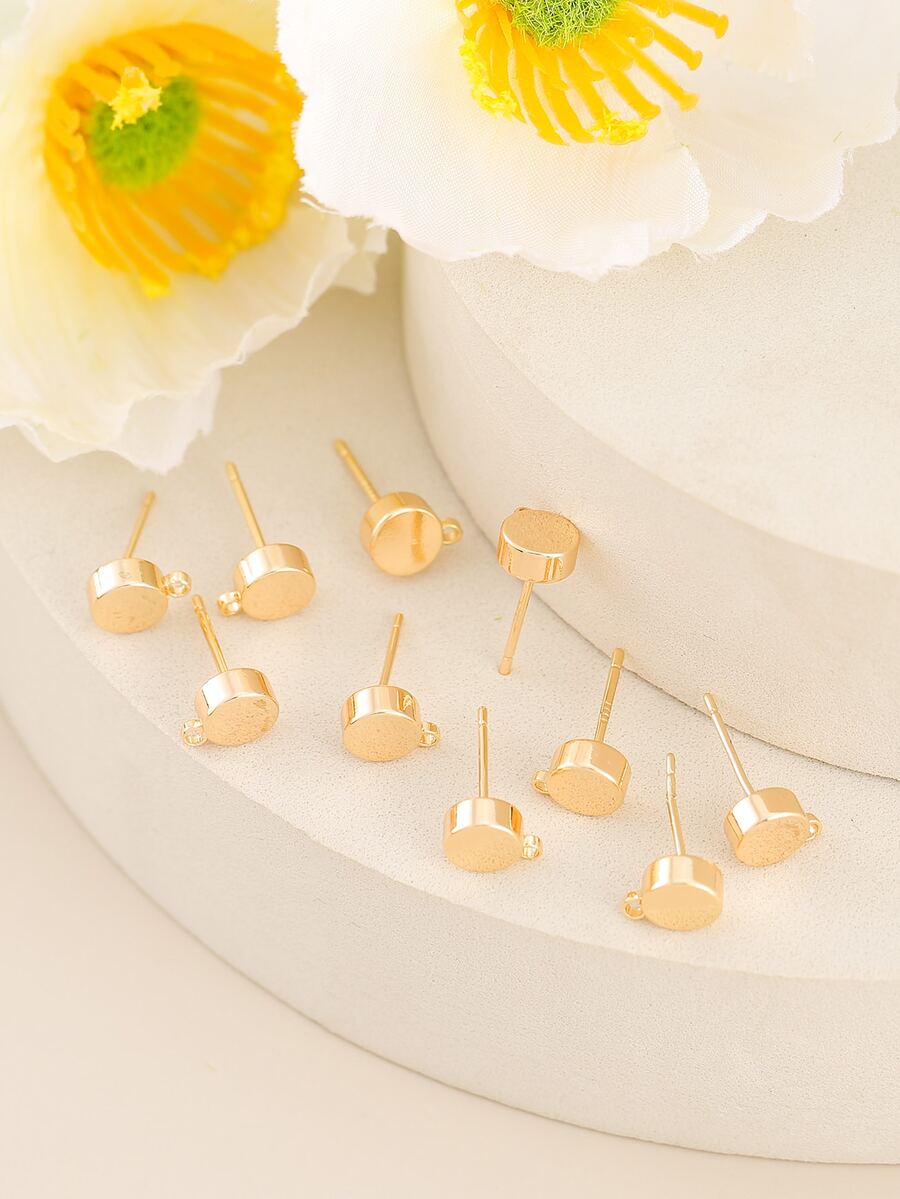 10 cái Phụ kiện Bông tai Tự làm - Vàng - Xem 1