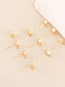 10 cái Phụ kiện Bông tai Tự làm - Vàng - Xem 2
