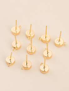 10 cái Phụ kiện Bông tai Tự làm - Vàng - Xem 4