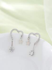 Rhinestone & Star Decor Earrings