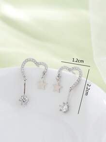 Rhinestone & Star Decor Earrings