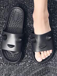Men Bathroom Slippers - Black - View 3