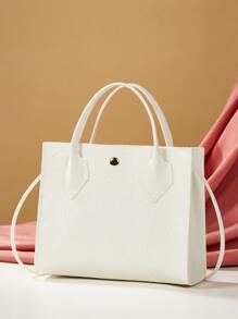 Không thấm nước, nhẹ, túi đựng phim hoạt hình mini in nổi dành cho doanh nhân dành cho nữ tuổi teen Sinh viên đại học, tân binh và công nhân cổ trắng Hoàn hảo cho văn phòng, đại học, công việc, kinh doanh, đi làm - trắng - Xem 1