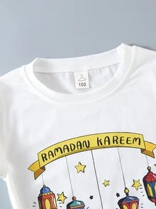 Toddler Girls Cartoon & Letter Graphic Tee - White - View 5