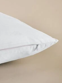 Plain Cushion Cover, Simple White Polyester Throw Pillow Case, Pillow Insert Not Included, For Living Room Home Decor - White - View 4