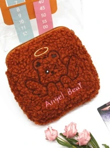 1pc Cartoon Graphic Random Sanitary Napkin Storage Bag - Multicolor - View 3