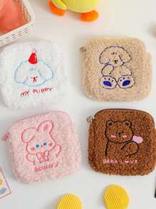 1pc Cartoon Graphic Random Sanitary Napkin Storage Bag - Multicolor - View 5