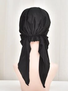 Simple Solid Hat - Black - View 2