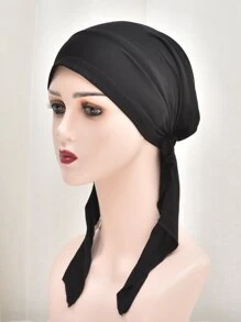 Simple Solid Hat - Black - View 3