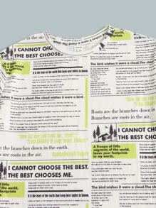 SHEIN Tween Boy Newspaper Print Tee & Shorts - Multicolor - View 3