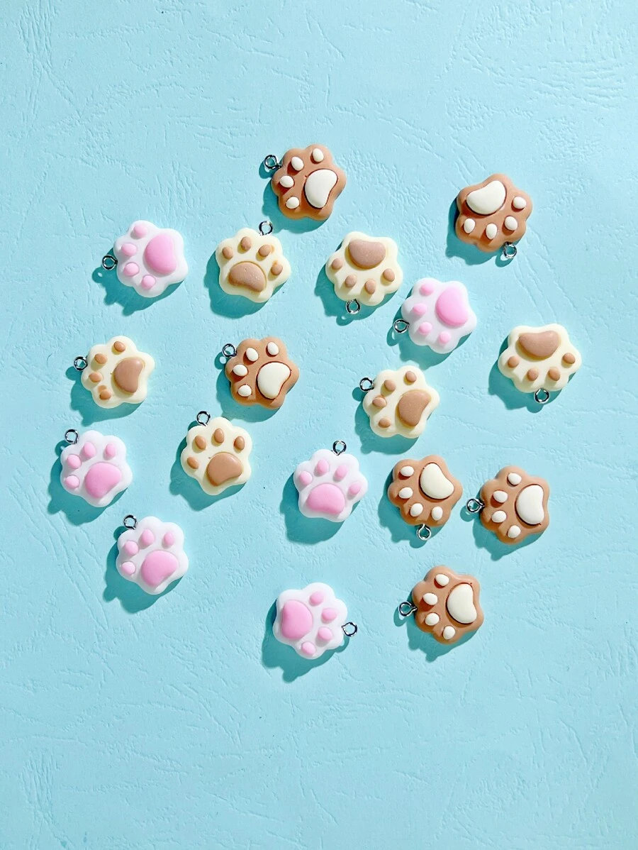 18pcs Paw DIY Pendant - Multicolor - View 1