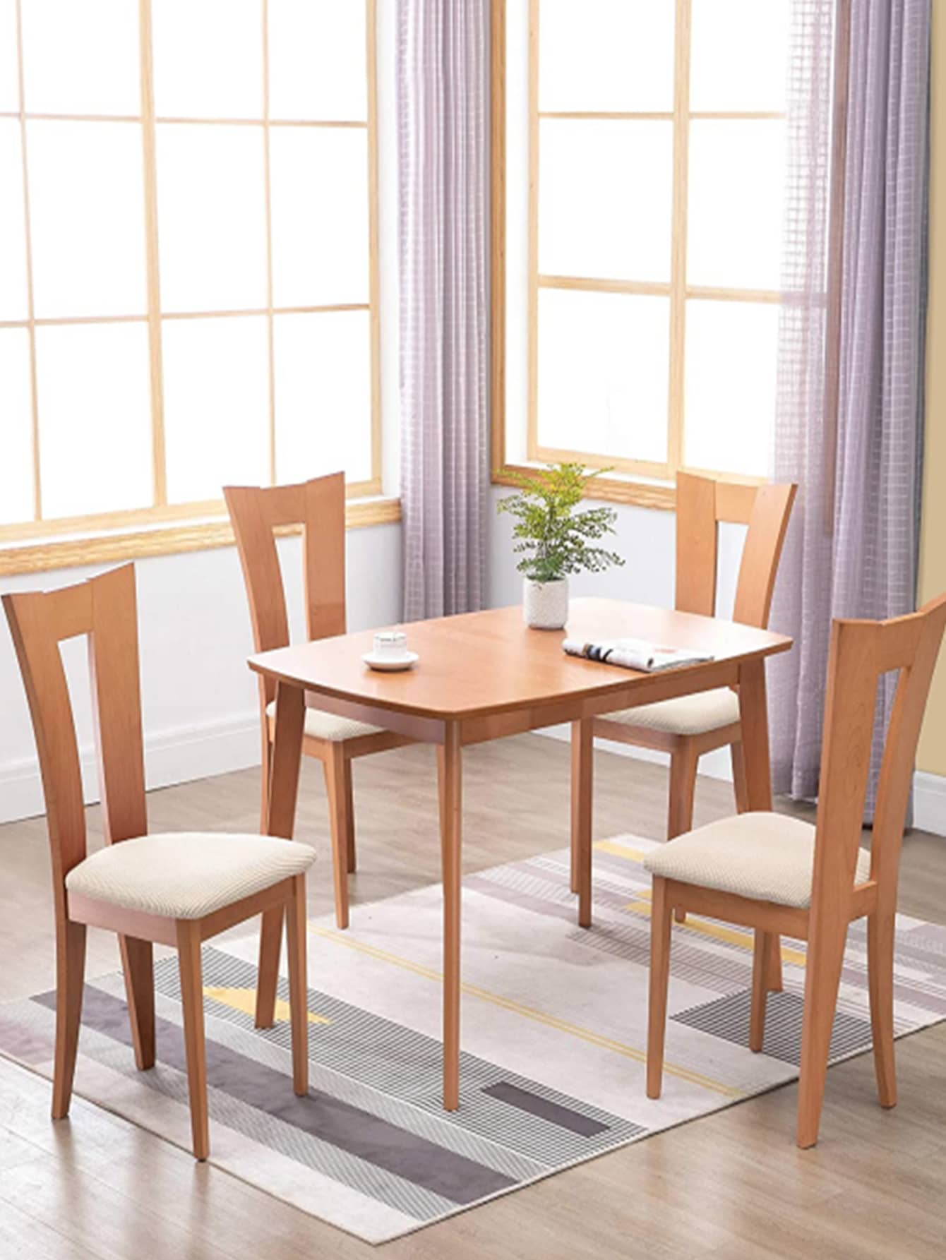 1入組素色坐墊護套 - 米色 - 查看 1