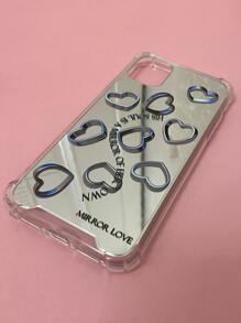 愛心圖案鏡面手機殼