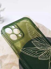 蝴蝶樣式透明手機殼 - 薄荷綠 - 查看 3