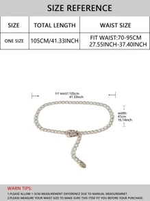 Elegant Minimalist Chain Belt Halloween Valentine's Day Valentines Summer, School Fall, Autumn, Halloween - Silver - View 5