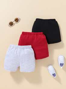 Baby Boys 3pcs Letter Graphic Shorts - Multicolor - View 2