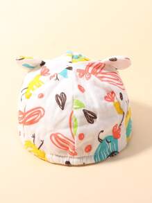 嬰兒愛心圖案棒球帽 - 彩色 - 查看 2