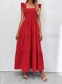 Breezaya 上身打攬荷葉邊連衣裙