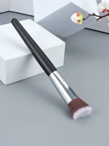 1 pieza Pincel de maquillaje de madera minimalista y portátil, multifuncional, herramienta de maquillaje para principiantes, incluye: pincel de base, pincel de corrector, pincel de rubor, pincel de contorno, pincel de rubor, pincel de bronceador, pincel de polvo, pincel de base, pincel de rubor - Negro - Ver 2