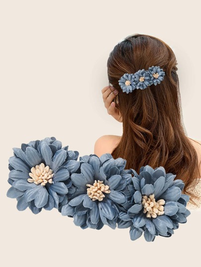 Flower Decor French Clip Boho Perfect Gift For Friends For Daily Use Summer Hair Clips Claw Clips Hair Claws Hair Slide Hair Barrettes, School Stuff, Hair Accessories, Head Accessories, Hairpin